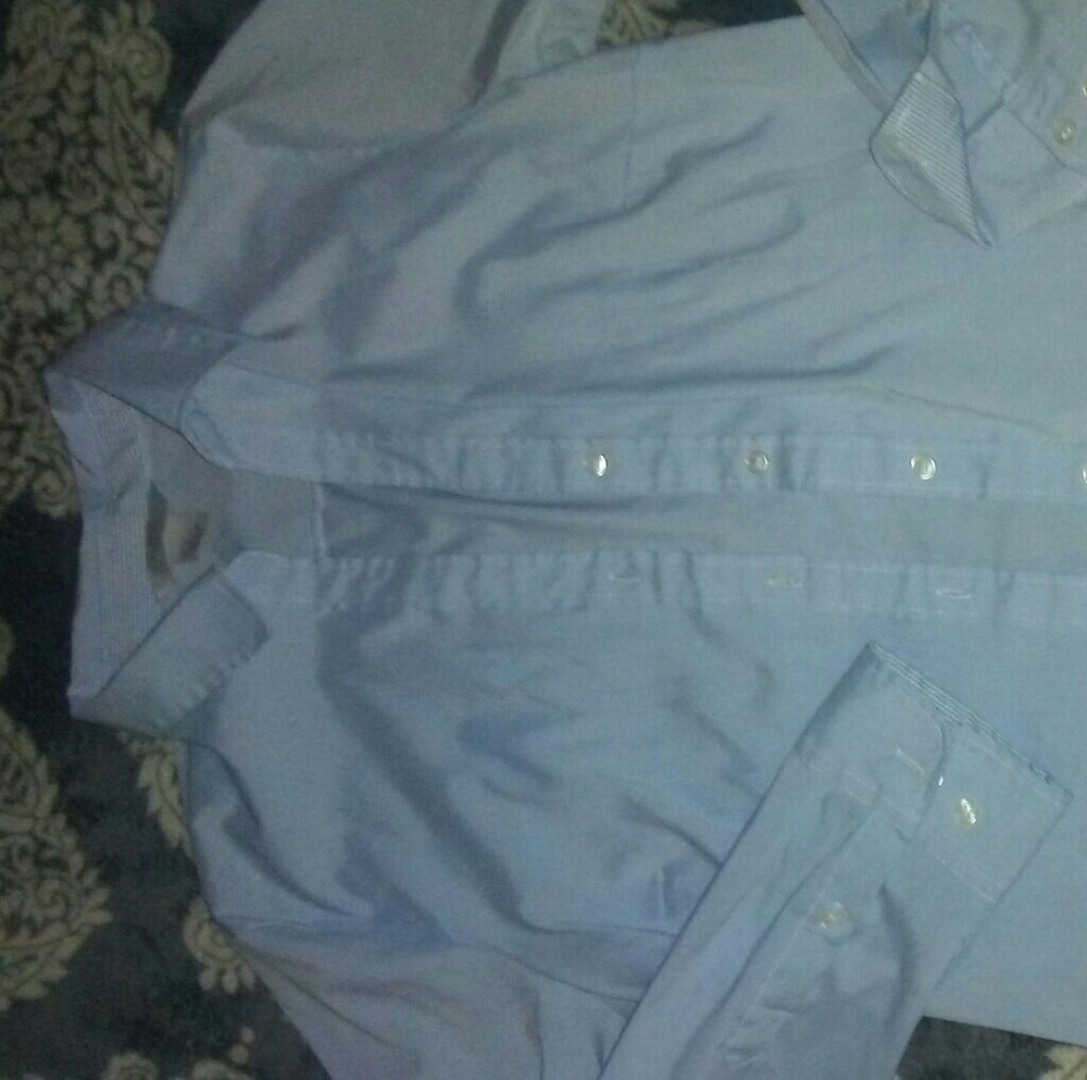 H&M oxford light blue pin stripe